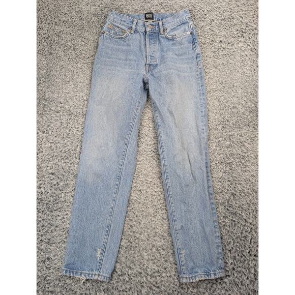 BDG Jeans Women 25 Blue Normcore Toothpick High Rise Casual Distressed Y2K Denim - Picture 3 of 10